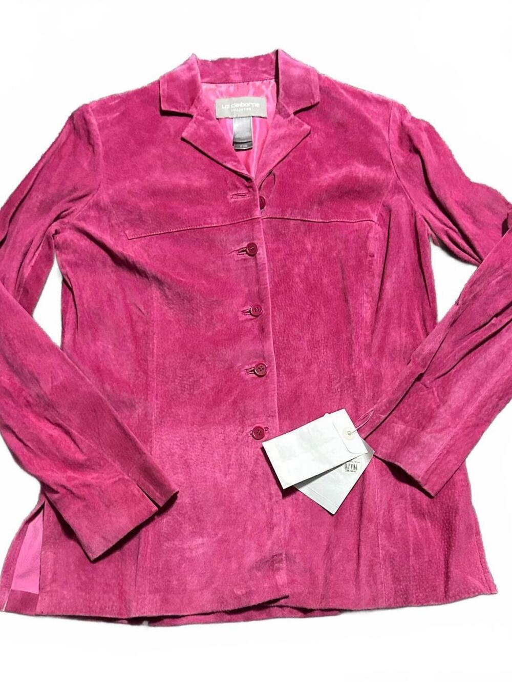 Deadstock Liz Claiborne Size S Pink Suede Blazer